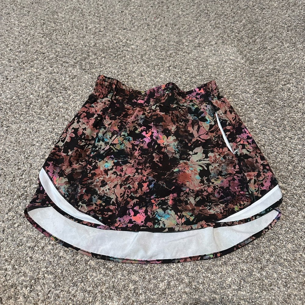 Lululemon Hotty Hot HR Tennis Pickleball Skirt/Skort Stencil Blossom S